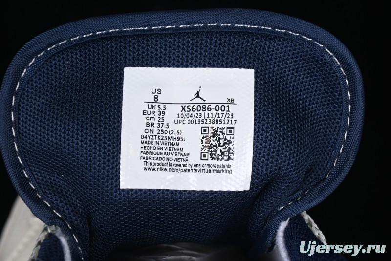 Nike Air Jordan 1 Low Stussy Collaboration - Grey Swoosh Retro Basketball Shoes - XS6086-001