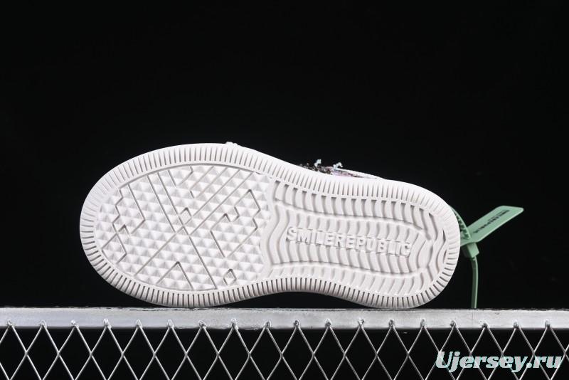 SMILEREPUBLIC SMILE Canvas Sneakers with Cut Wool Fringe and Unique Weaving - G.D4