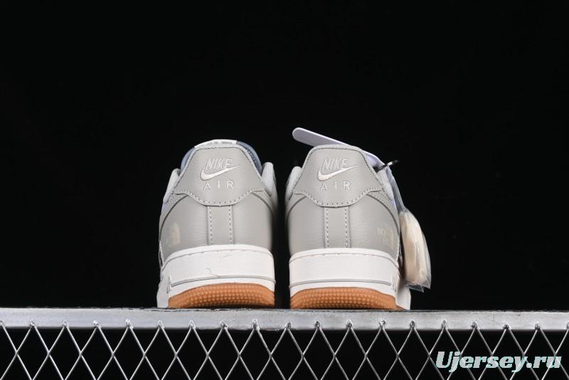Nike Air Force 1 '07 Low The North Face Collaboration Light Blue Gum Sole Low-Top Casual Sneakers - DM6688-022