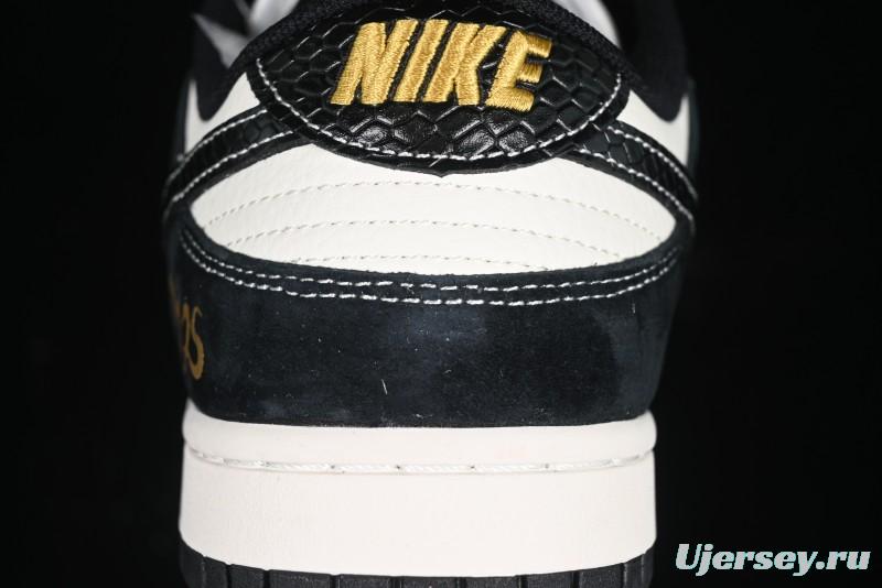 Nike SB Dunk Low Supreme Year of the Snake Limited Edition Black Snake Print Low-Top Casual Sneakers - XS1086-016