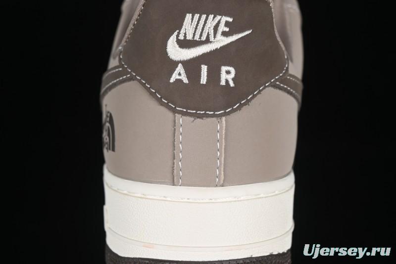 Nike Air Force 1 '07 Low The North Face Collaboration Light Brown Ghost Face Casual Sneakers - KK1988-065
