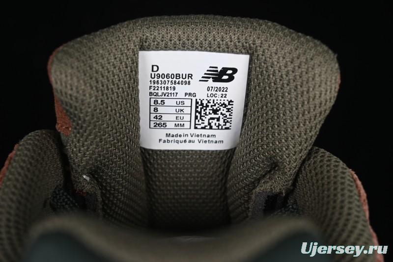 New Balance 9060 Retro Casual Running Shoes with ABZORB Cushioning Technology - U9060BUR