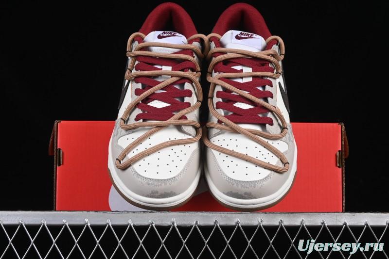 Nike Dunk Low Retro Vintage Distressed Graffiti Deconstructed Casual Sneakers - FB7160-161