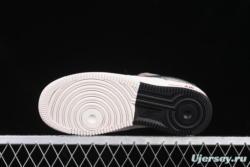 Nike Air Force 1 '07 Low Year of the Snake Limited Edition Grey Black Snake Scale Low-Top Casual Sneakers - DM6688-009