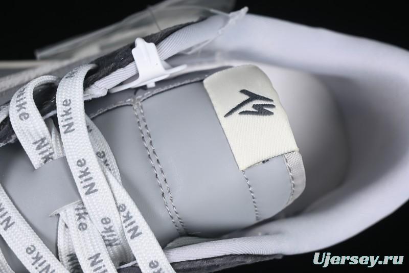 Nike Travis Scott x Fragment Design x Air Jordan 1 Low OG SP AJ1 Retro Sneakers in Traffic Grey - CF3688-055