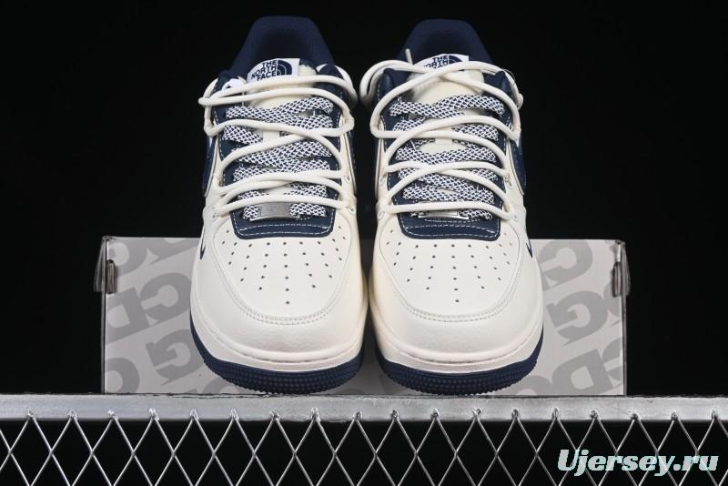 Nike Air Force 1 '07 Low The North Face Collaboration Beige Blue Patchwork Drawstring Casual Shoes - SJ1198-107