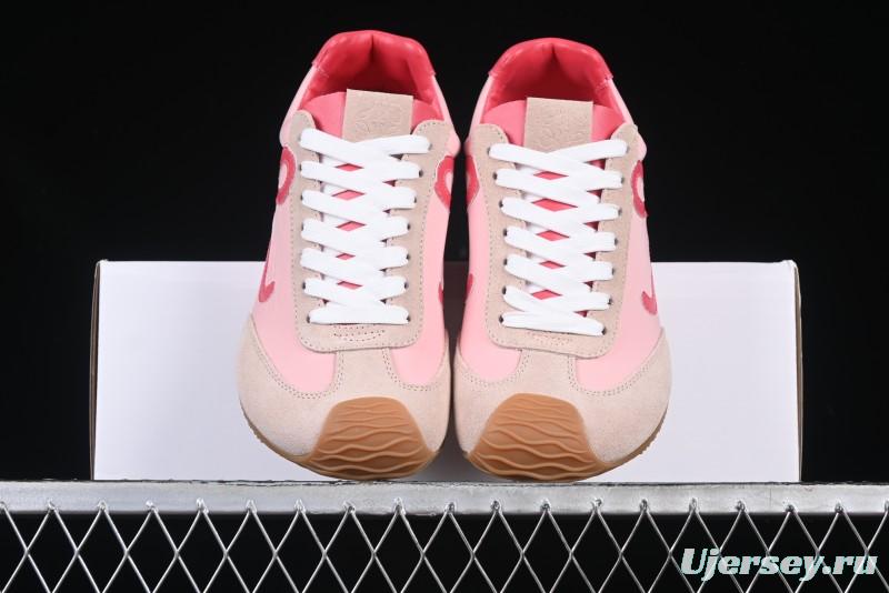 Loewe Ballet Runner 2.0 Sneakers Retro Style Lightweight Casual Sports Shoes - Pink Rose