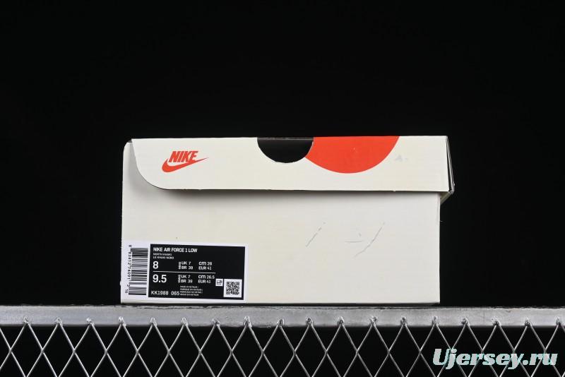 Nike Air Force 1 '07 Low The North Face Collaboration Light Brown Ghost Face Casual Sneakers - KK1988-065