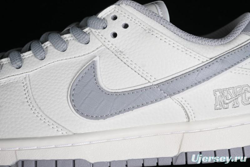 Nike SB Dunk Low NYC Collaboration Light Gray Low-Top Casual Skate Shoes - NC2103-302