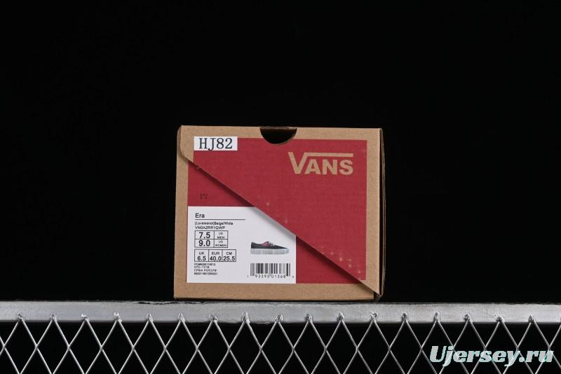 Vans Era Low-Top Skate Shoes with Black Canvas and Red Scottish Plaid Checkered Design - VN0A2RR1QWP