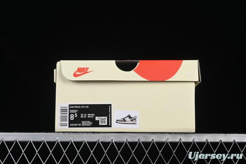 Nike Air Force 1 '07 Low Stussy Collaboration Beige Black Low-Top Casual Sneakers - XZ6188-762