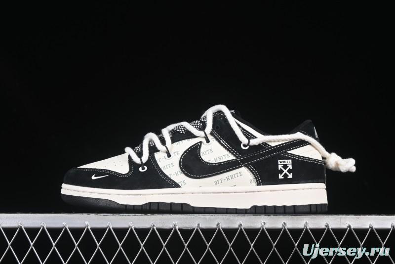 Nike SB Dunk Low Off White Collaboration Strap Anniversary Edition Custom Low-Top Casual Skate Shoes - YX5066-226
