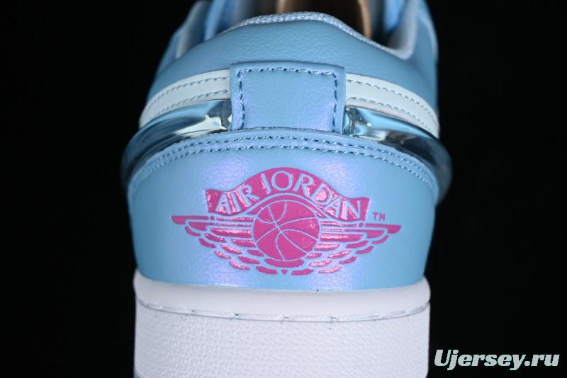 Nike Air Jordan 1 Low Custom Black Green Casual Sneakers - FN7366-400