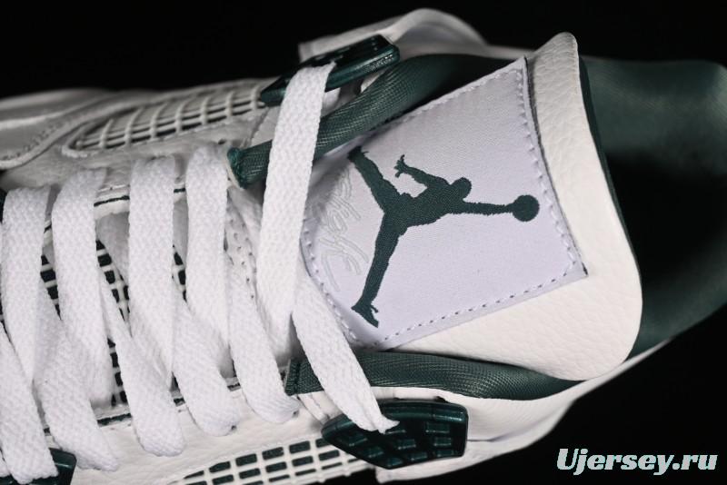 Nike Air Jordan 4 Retro Sneakers with Oxidized Green Accents and Visible Air Cushion - AQ8138-103