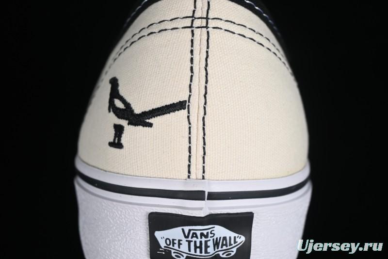 Vans Authentic Peace Dove Series Classic Canvas Patchwork Low-Top Skate Shoes - VN0009VBPB