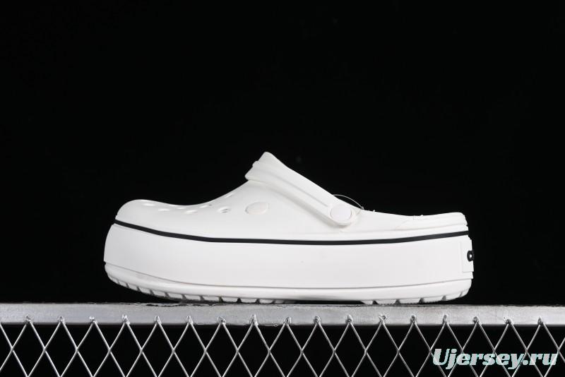 Crocs Crocband Platform Rainbow Comfortable Thick-Soled Clogs - B.D4