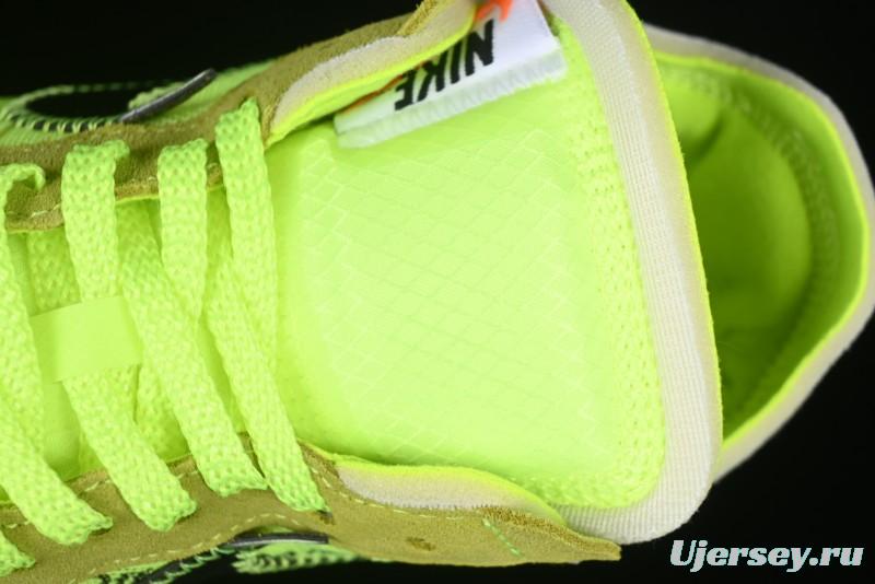 Nike Off White x Air Force 1 Low OW Collaboration Transparent Yellow Sneakers - AO4606-700