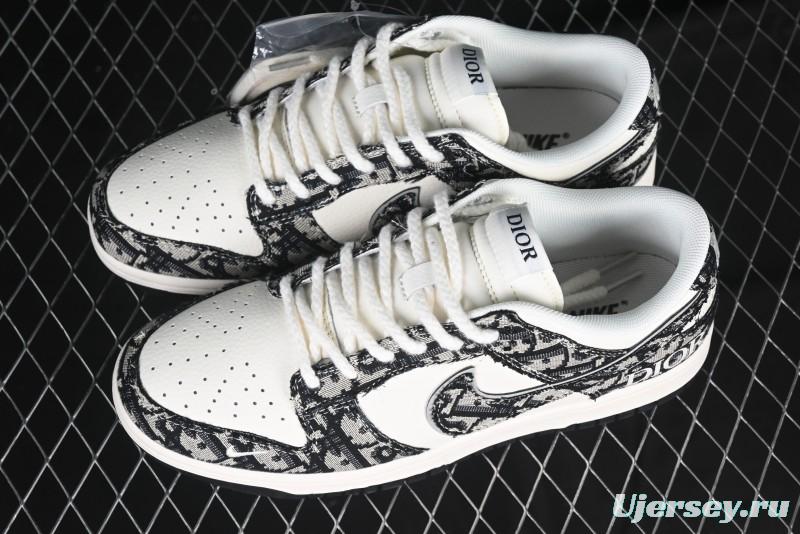 Nike SB Dunk Low Dior Collaboration Anniversary Customized Low-Top Casual Skate Shoes - YX5066-248