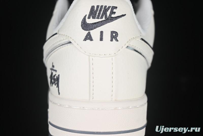 Nike Air Force 1 '07 Low Stussy Collaboration Beige Grey Casual Sneakers - XZ6188-726
