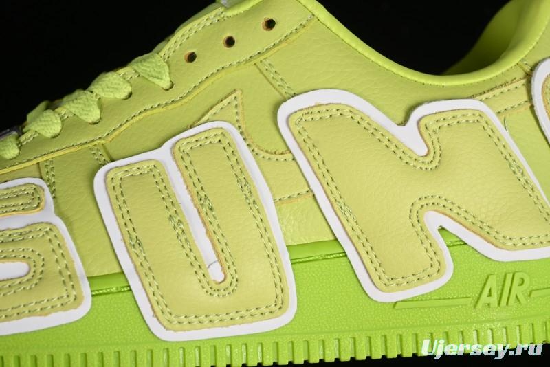 Nike CPFM x Nike Air Force 1 '07 Low Casual Sneakers in Lemon Green with SUNSHINE Design - DC4457-300