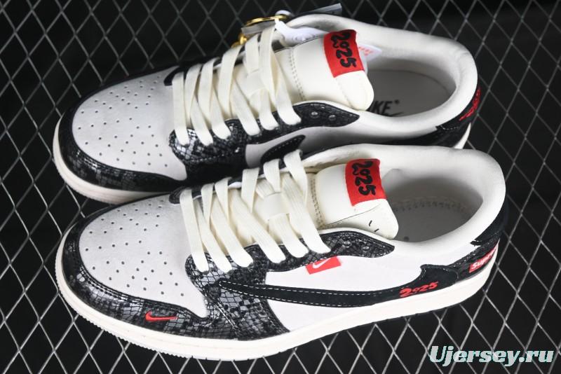 Nike Travis Scott x Fragment Design x Air Jordan 1 Low OG SP AJ1 Collaboration Sneakers - DM9288-010