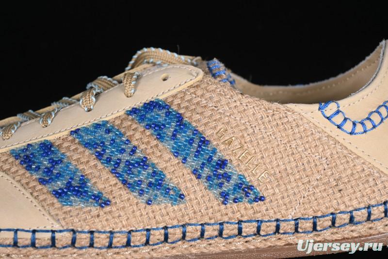 Adidas Clot x Originals Gazelle Indoor Retro Casual Slip-Resistant Wear-Resistant Low-Top Sneakers - IH3641