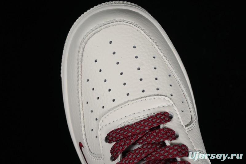 Nike Air Force 1 '07 Low Classic Burgundy Mini Swoosh Starry Sky Low-Top Casual Sneakers - MJ0319-025