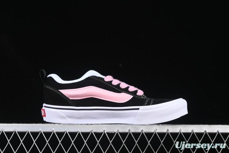 Vans Knu Skool Black Pink Color Comfortable Fashion Anti-Slip Wear-Resistant Low-Top Casual Skate Shoes - VN0009QCB9P