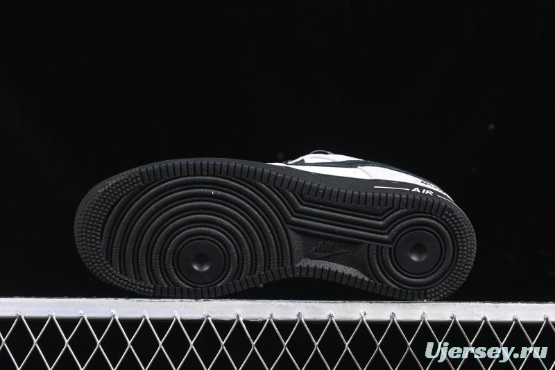 Nike Air Force 1 '07 Low Stussy Collaboration All Black Low-Top Casual Sneakers - XZ6188-195