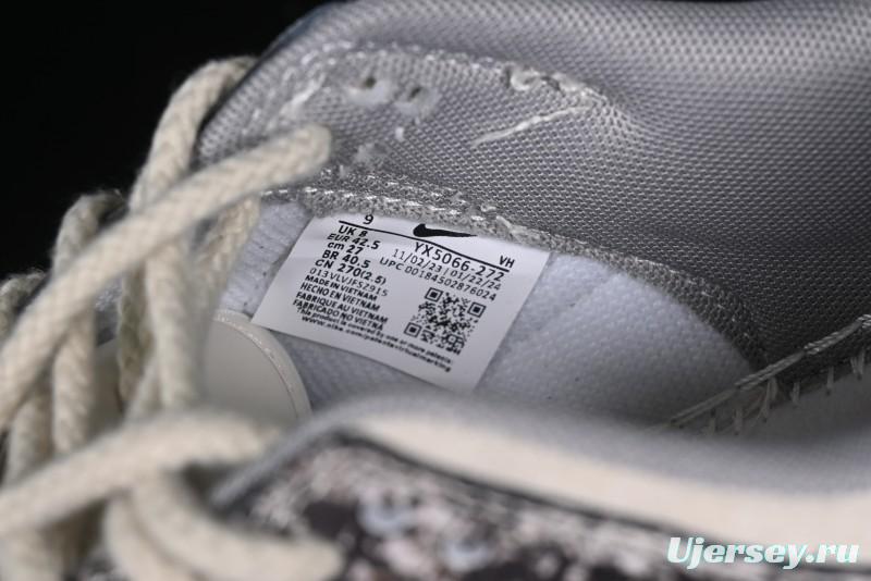 Nike SB Dunk Low Year of the Snake Series Snake Scale Black Swoosh Custom Low-Top Casual Skate Shoes - YX5066-272