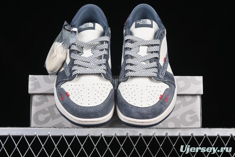 Nike Travis Scott x Fragment Design x Air Jordan 1 Low OG SP AJ1 CDG White Grey Low Top Casual Sneakers - DM9288-005