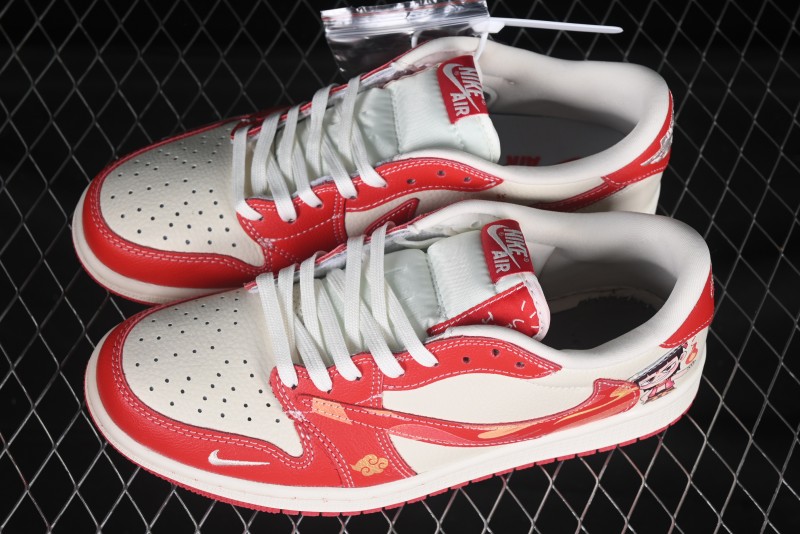 Nike Travis Scott x Fragment Design x Air Jordan 1 Low OG SP AJ1 Casual Sneakers - XS2025-088