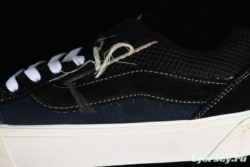 Vans Knu Skool Dragon Whisker Black Blue Slip-Resistant Cushioned Casual Low-Top Sneakers - VN0AUAK335