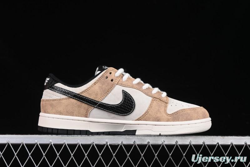 Nike SB Dunk Low Year of the Snake Wheat Black Swoosh Anniversary Custom Low-Top Casual Skate Shoes - YX5066-267