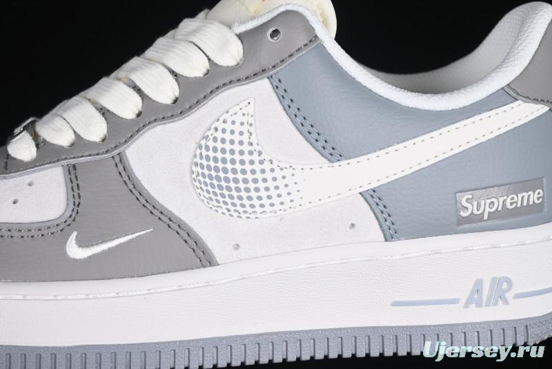 Nike Air Force 1 '07 Low Supreme Collaboration Polka Dot Swoosh Casual Sneakers - DM6688-023