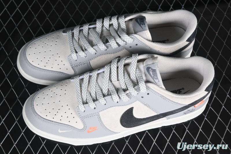 Nike SB Dunk Low Stussy Collaboration Embroidered Black Swoosh Anniversary Custom Low-Top Casual Sneakers - DJ2024-095