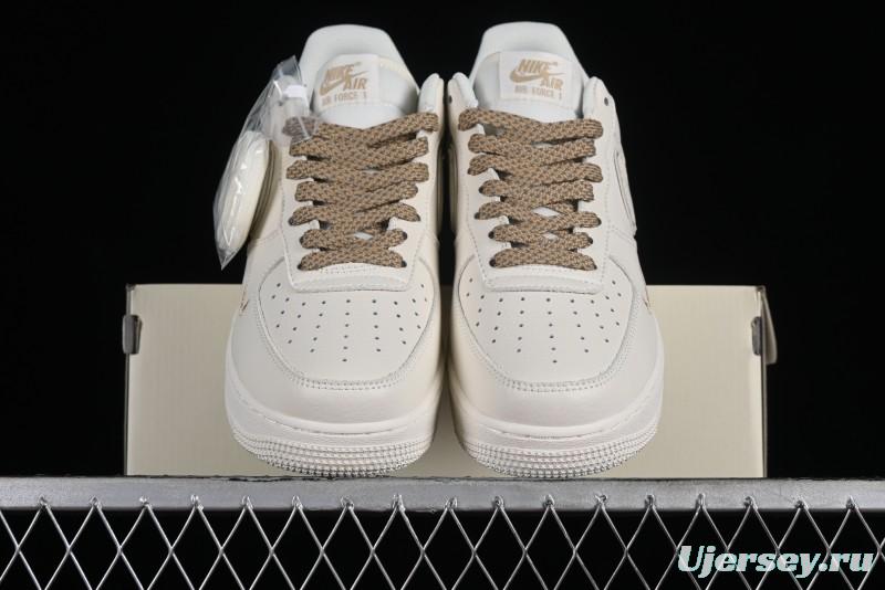 Nike Air Force 1 '07 Low Classic Khaki Mini Swoosh Starry Sky Low-Top Casual Sneakers - MJ0319-027