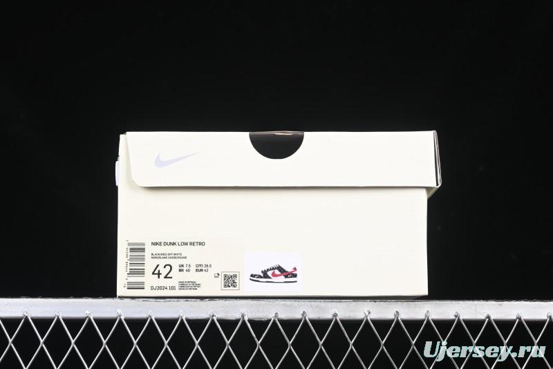 Nike SB Dunk Low Edison Chen Collaboration Graffiti Red Swoosh Anniversary Custom Low-Top Casual Skate Shoes - DJ2024-101