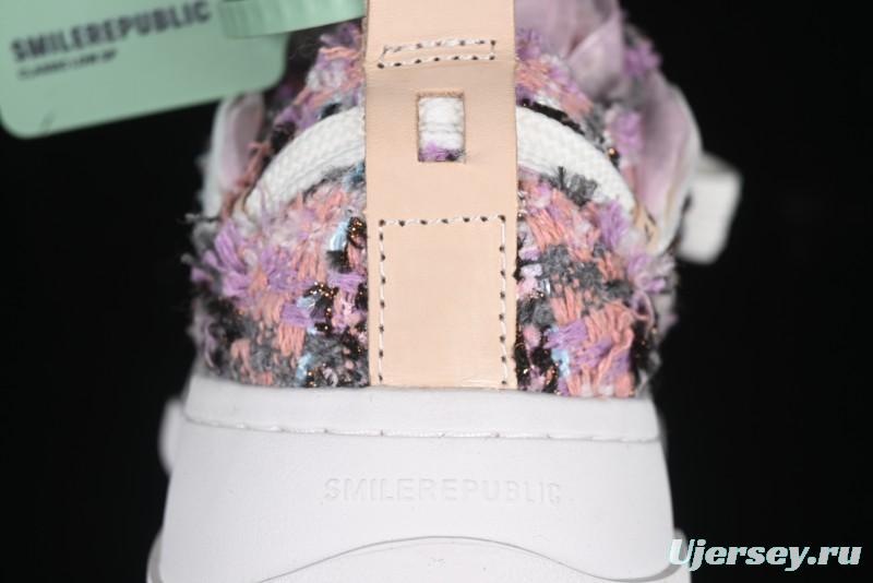 SMILEREPUBLIC SMILE Canvas Sneakers with Cut Wool Fringe and Unique Weaving - G.D4