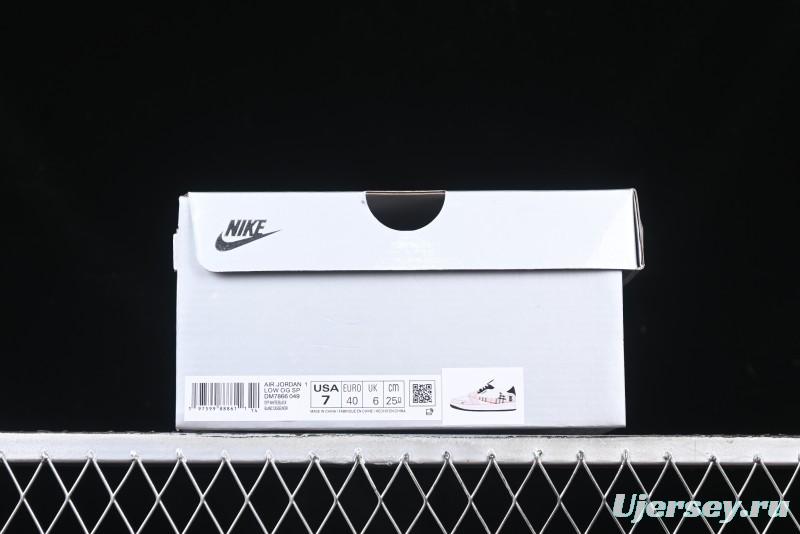 Nike Travis Scott x Fragment Design x Air Jordan 1 Low OG SP AJ1 Low Top Casual Sneakers - DM7866-049