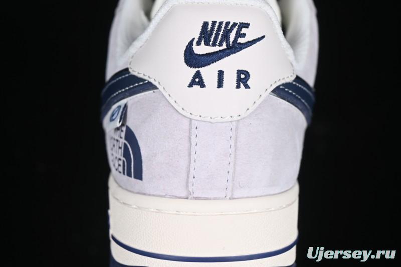 Nike Air Force 1 '07 Low The North Face Collaboration Blue Swoosh Logo Casual Sneakers - XZ6188-913