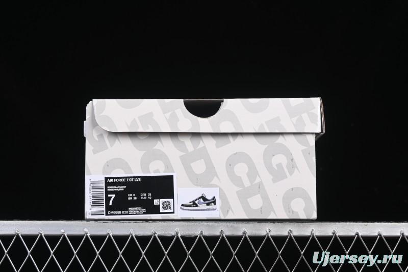 Nike Air Force 1 '07 Low The North Face Collaboration Black Grey Double Swoosh Casual Sneakers - DM6688-020