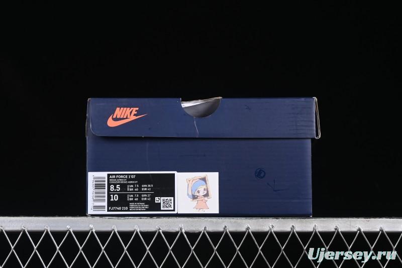 Nike Air Force 1 '07 Low Casual Sneakers with Pop Mart Molly Design - FJ7740-210