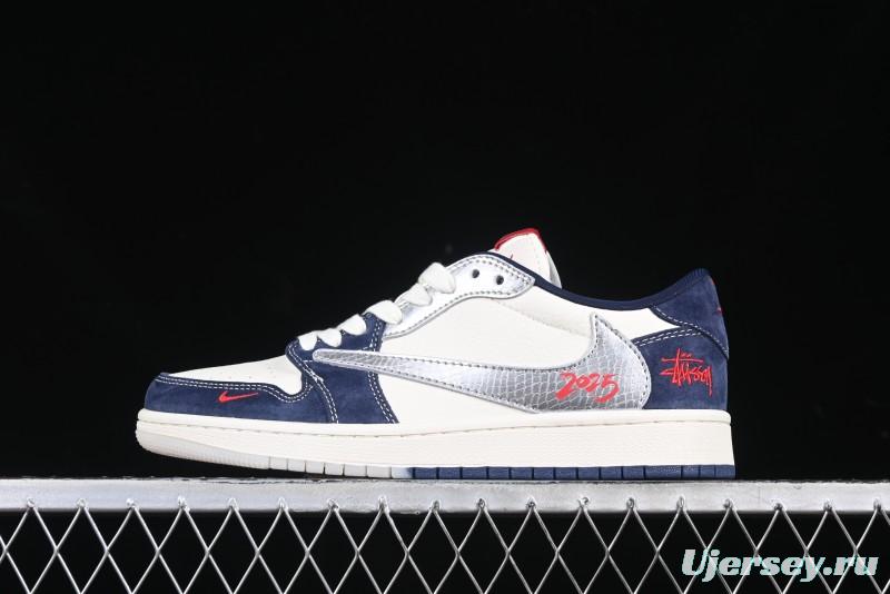 Nike Travis Scott x Fragment Design x Air Jordan 1 Low OG SP AJ1 Retro Sneakers - DM9288-008