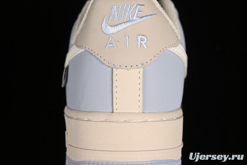 Nike Air Force 1 '07 Low Casual Sneakers in Ancient Blue with Full-Length Honeycomb Air Cushion - DB3301-199