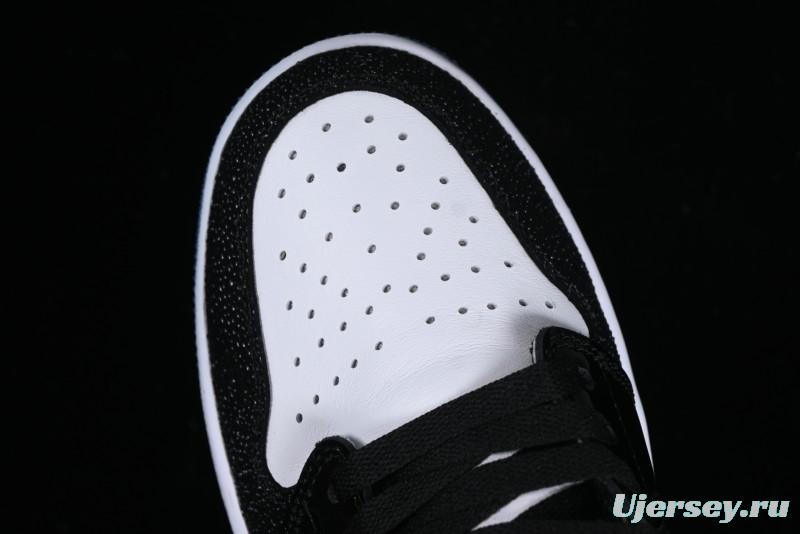 Nike Air Jordan 1 Low Golf AJ1 Golf Shoes with Laser Leather Black Double Hook - FZ4159-100