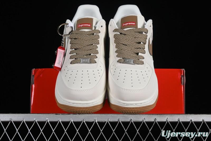 Supreme x Nike Air Force 1 '07 Low Skateboarding Shoes - Coffee Brown - HD1968-019