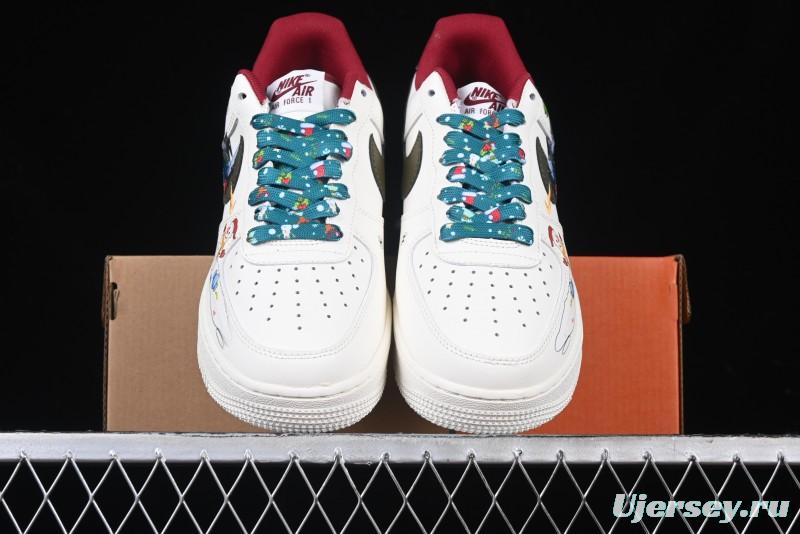 Nike Air Force 1 '07 Low Custom Christmas Party Casual Sneakers - DM0970-132