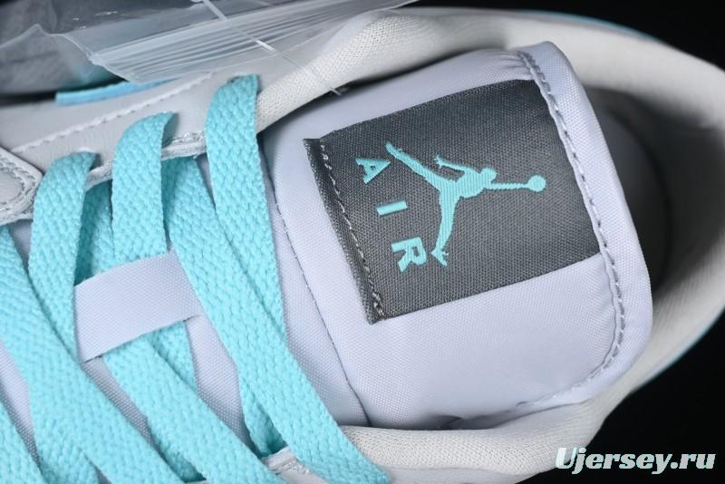 Nike Air Jordan 1 Low AJ1 Patent Leather Grey Green Casual Sneakers - HQ3599-025