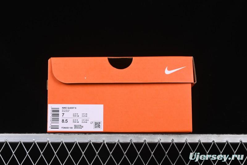 Nike Quest 6 Extreme Series Cushioned Lightweight Running Shoes - FD6033-100